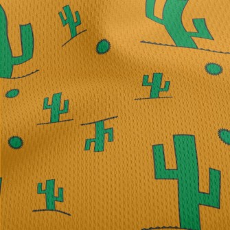 Desert Cactus Athletic Mesh Flat Back