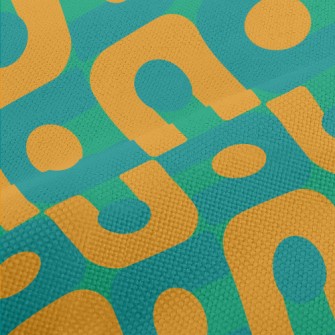 U-shaped Block Dots Performance Linen