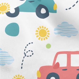Colorful Cars Micro Fleece