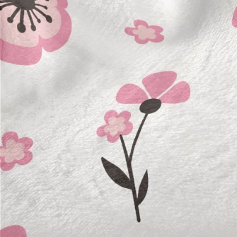 Cute Japanese Flowers Minky