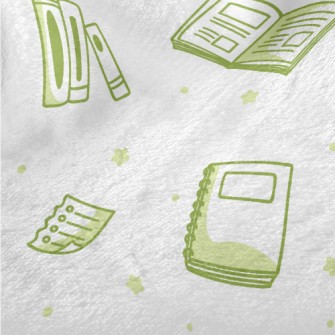 Books And Apples Minky