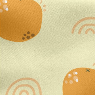 Cute Little Orange Jersey Backed Fleece