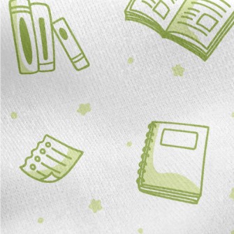 Books And Apples Jersey Backed Fleece