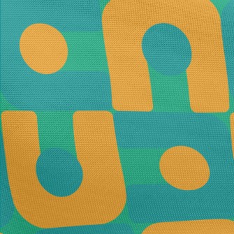 U-shaped Block Dots Pongee