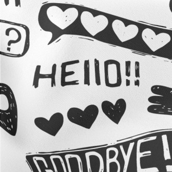 Interesting Dialog Text Lightweight Cotton Poplin
