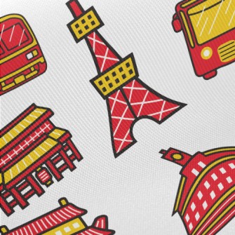 Tokyo Tower Temple Midweight Cotton Poplin