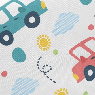 Colorful Cars Midweight Cotton Poplin