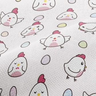 Lively Rooster And Eggs Performance Linen