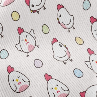 Lively Rooster And Eggs Standard Corduroy