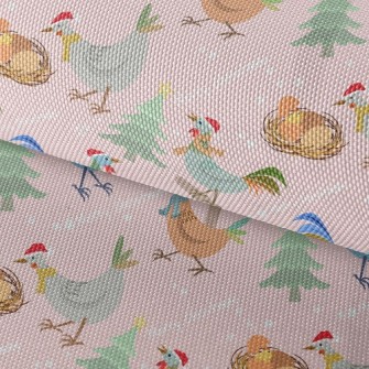 Chickens Celebrating Christmas Waterproof Oxford