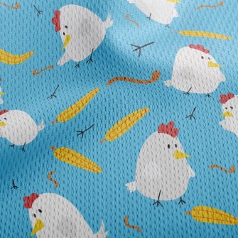 Rooster Eats Corn Athletic Mesh Flat Back