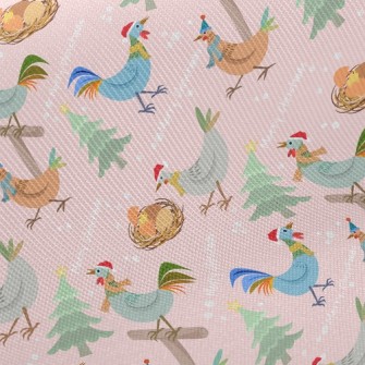 Chickens Celebrating Christmas Twill