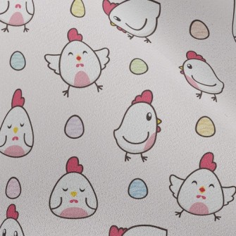 Lively Rooster And Eggs Chiffon