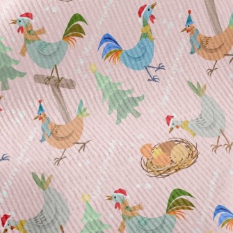 Chickens Celebrating Christmas Standard Corduroy