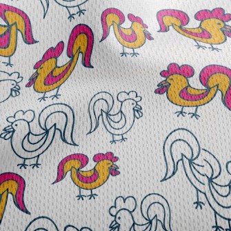 Rooster Best Friend Athletic Mesh Flat Back