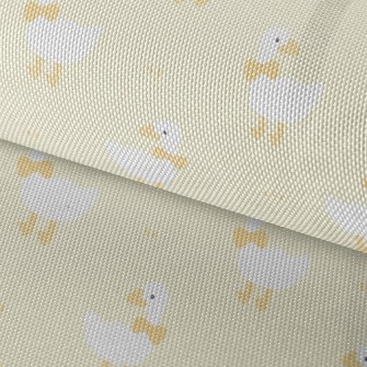 White Duck With Bow Waterproof Oxford