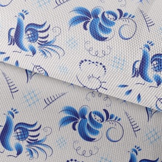 Blue Bird And Rose Waterproof Oxford