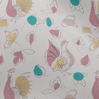 Silhouette Style Turtle Dove Chiffon