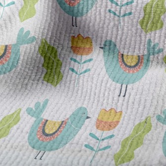 Bluebird And Flowers Terry