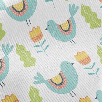 Bluebird And Flowers Standard Corduroy