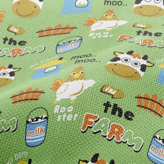 Chicken And Cow Barn Farm Performance Linen