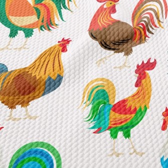 Elegant Bright Cock Birdseye Piqué