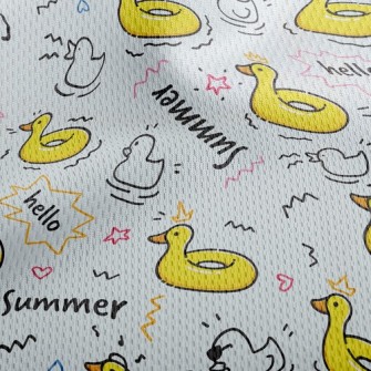 Duck Swimming Ring Athletic Mesh Flat Back