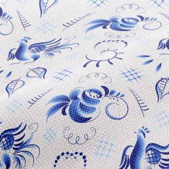 Blue Bird And Rose Performance Linen