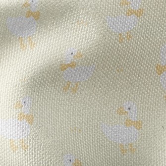 White Duck With Bow Waterproof Canvas