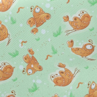 Chicken Chasing Earthworm Twill
