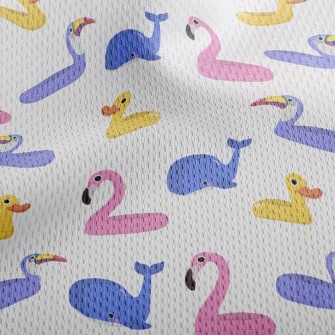 Animal Shaped Swimming Ring Athletic Mesh Flat Back
