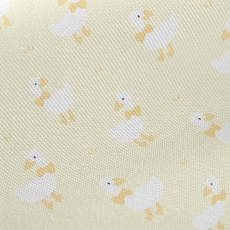 White Duck With Bow Twill