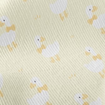 White Duck With Bow Standard Corduroy