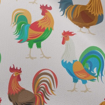 Elegant Bright Cock Chiffon