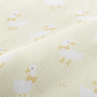 White Duck With Bow Performance Linen