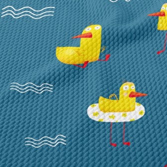 Playing Swimming Duck Birdseye Piqué