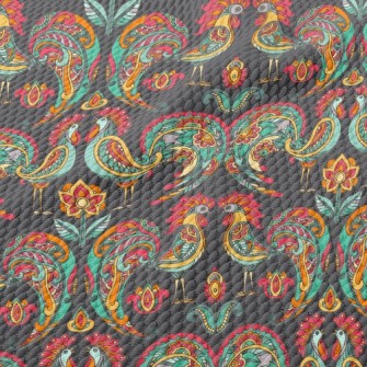 Rooster And Pattern Birdseye Piqué