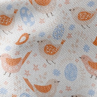 Easter Eggs And Patterned Bird Waterproof Canvas