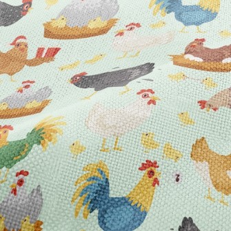 Rooster Hen Chick Performance Linen