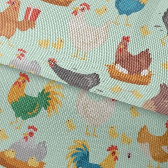 Rooster Hen Chick Waterproof Oxford