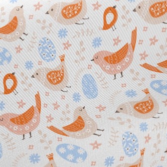 Easter Eggs And Patterned Bird Twill