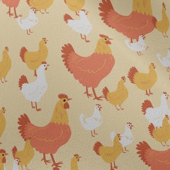 Rooster Family Chiffon