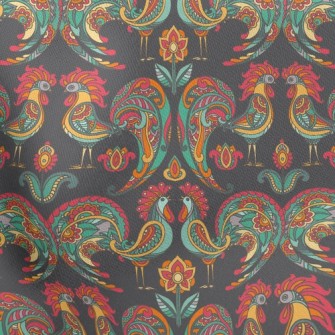 Rooster And Pattern Stretch Ponte