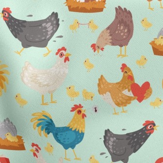 Rooster Hen Chick Stretch Ponte