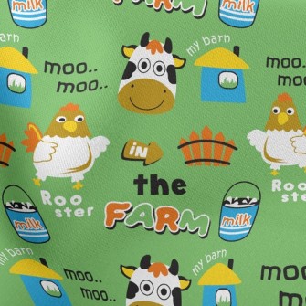 Chicken And Cow Barn Farm Stretch Ponte