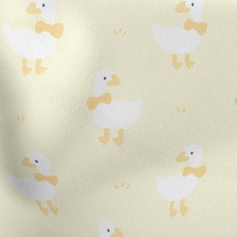 White Duck With Bow Stretch Ponte