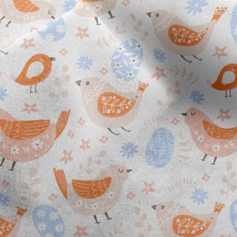Easter Eggs And Patterned Bird Micro Fleece