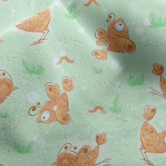 Chicken Chasing Earthworm Micro Fleece
