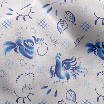 Blue Bird And Rose Micro Fleece