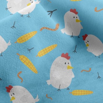 Rooster Eats Corn Micro Fleece